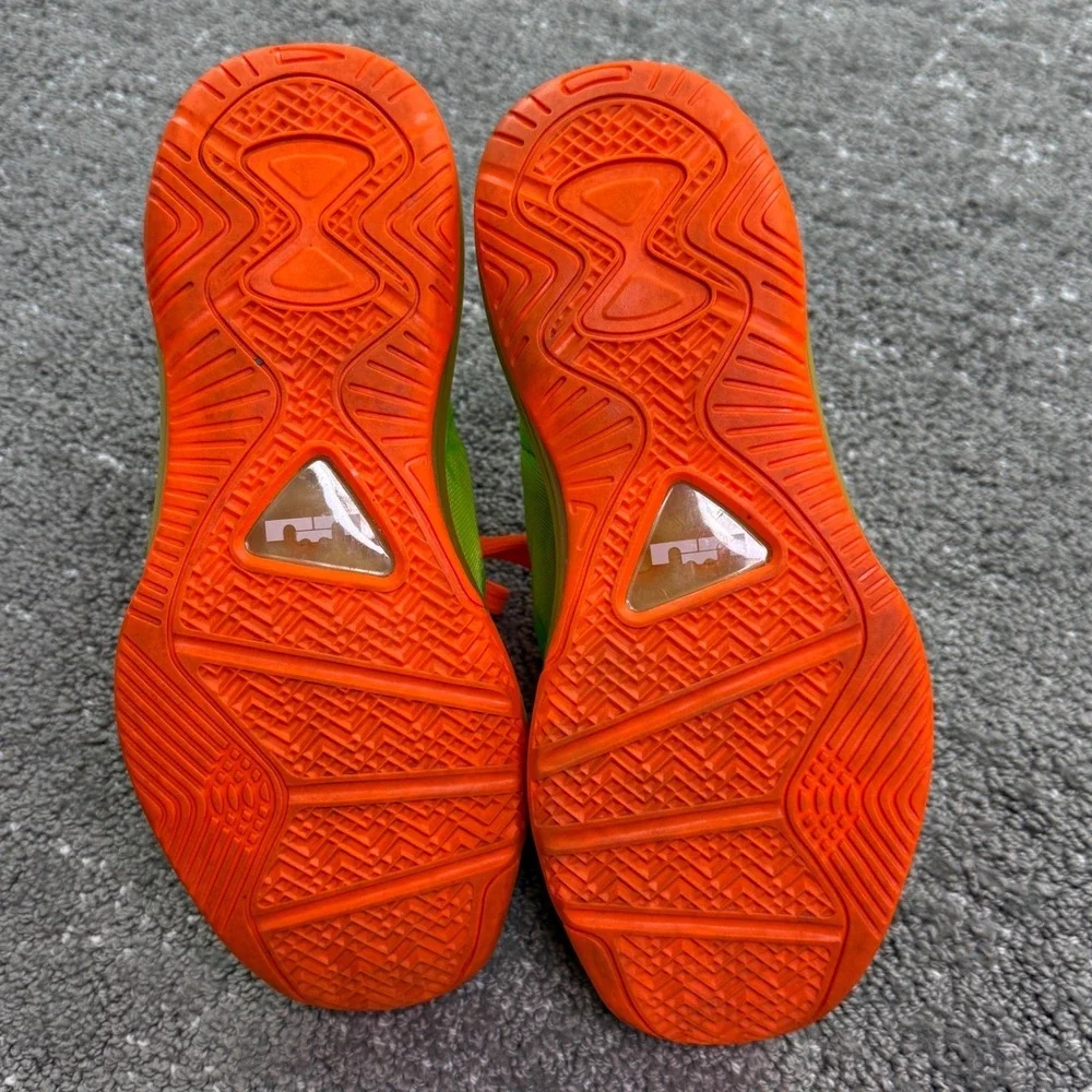 Nike LeBron XI 11 Low GS 5.5Y Electric Green Orange‎ Basketball Shoes 644534-300